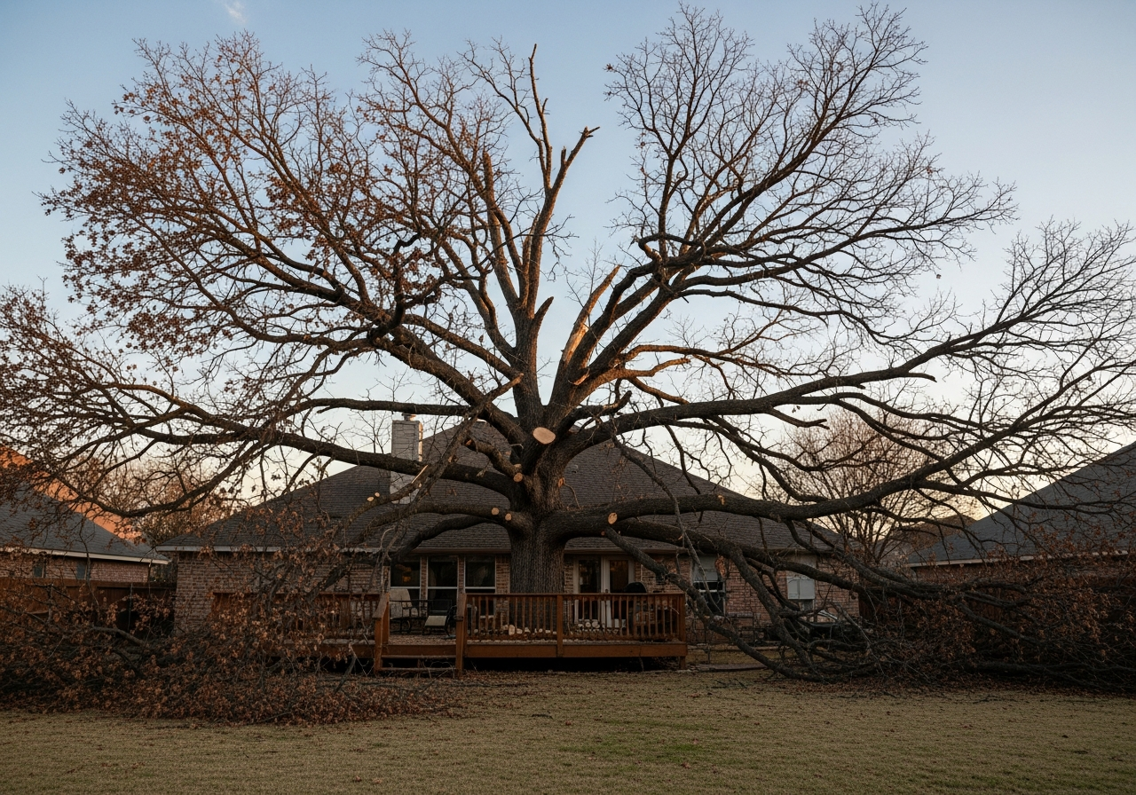 Before tree service in Lawton