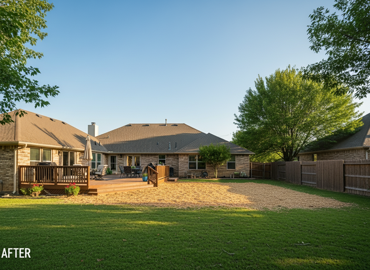 After tree service in Lawton